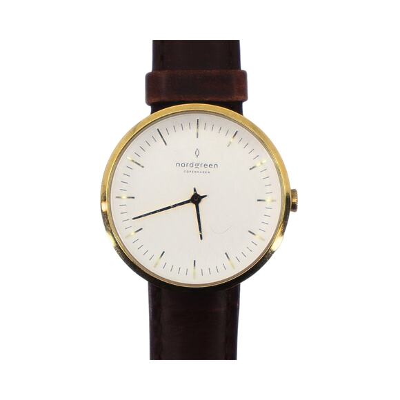 Native 32mm Women's Slim Watch - White & Brown